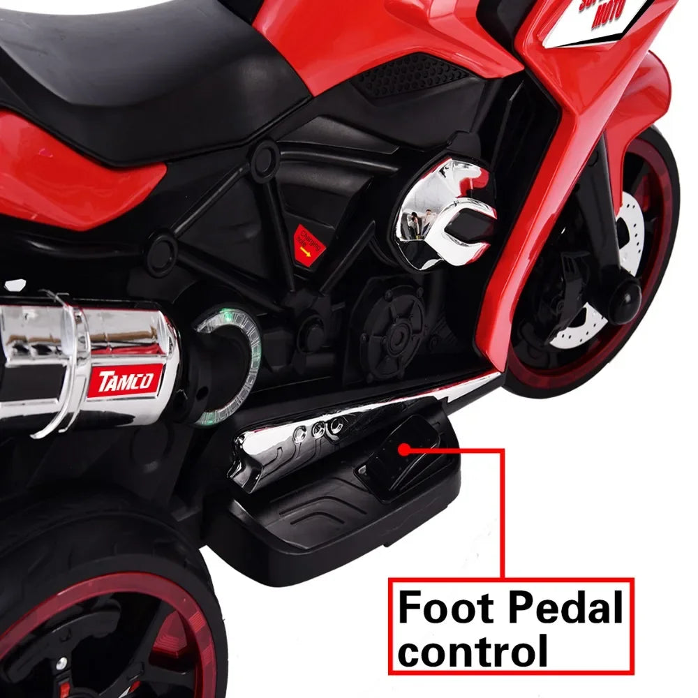 Kids Electric Motorcycle,Three Lighting Wheels Toys ,