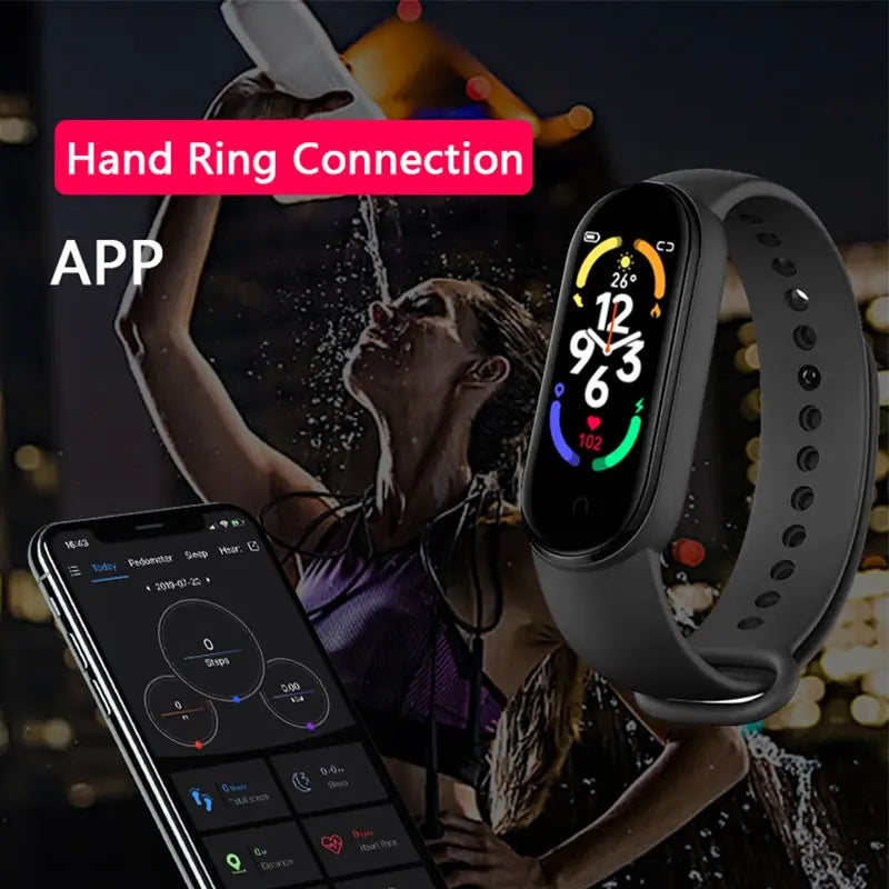 Smart Watch Smartband Heart Rate Fitness Tracker Blood Pressure Sport Bracelet for 7 Men Women