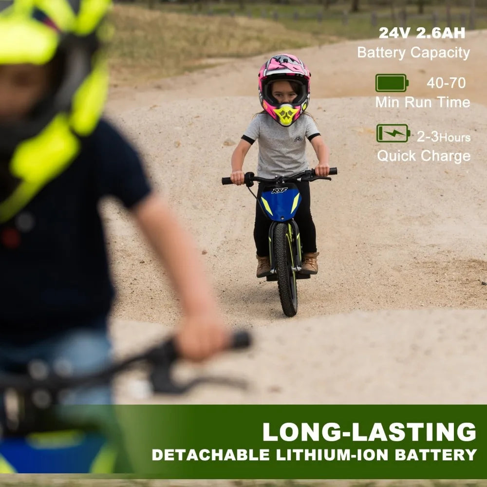 Electric Dirt Bike for Kids, Ages 3-6/5-12