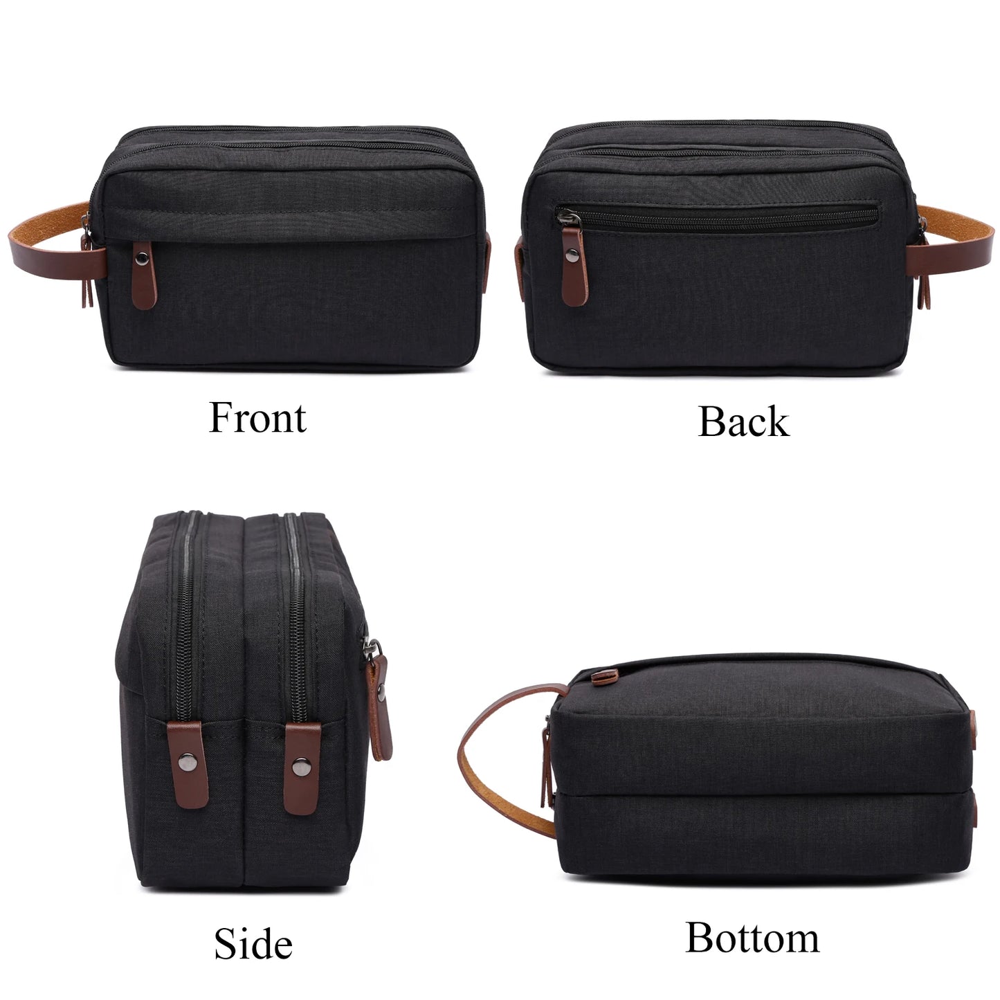 New Cosmetic Bag with Leather Handle Travel Men .