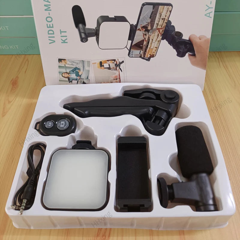 Smartphone Video Kit And Microphone Portable Stabilizer Bracket