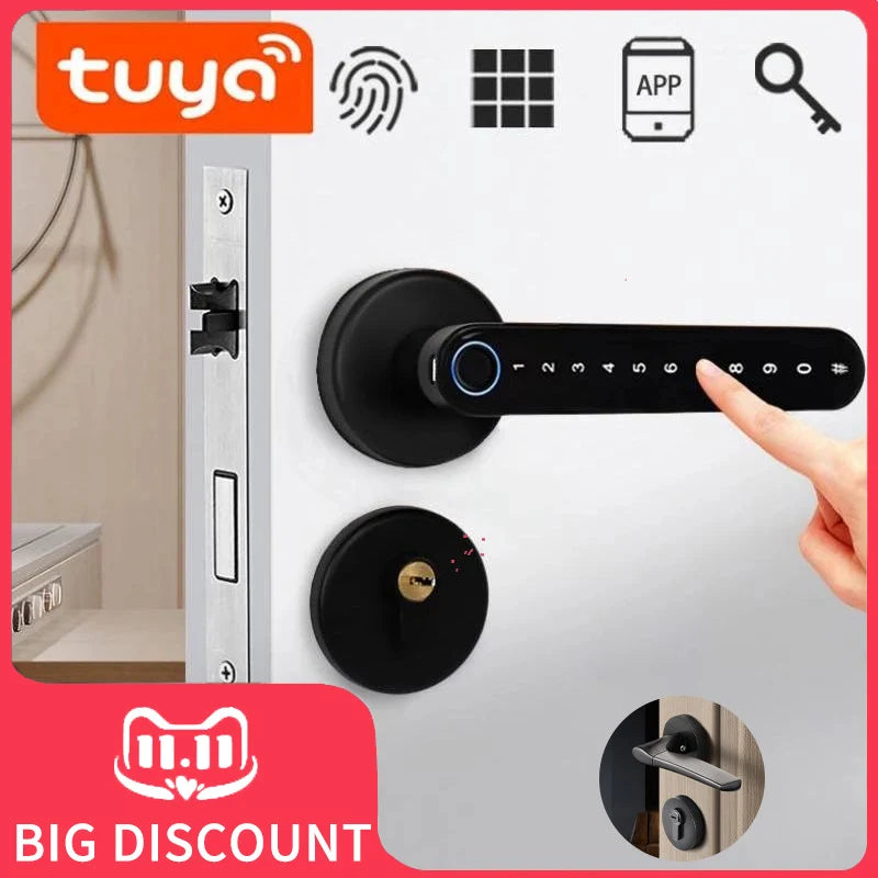 Knob lock Smart Fingerprint Password Electric.