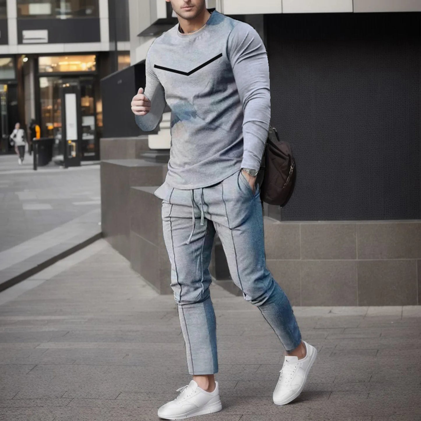 Men 2 Piece Outfits Spring Autumn .