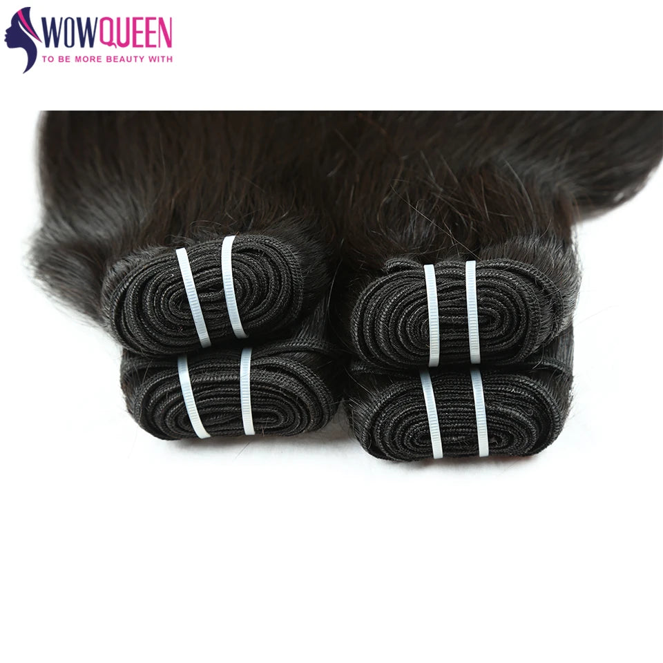 Straight Human Hair Bundles Double Drawn Thick Hair Extensions .