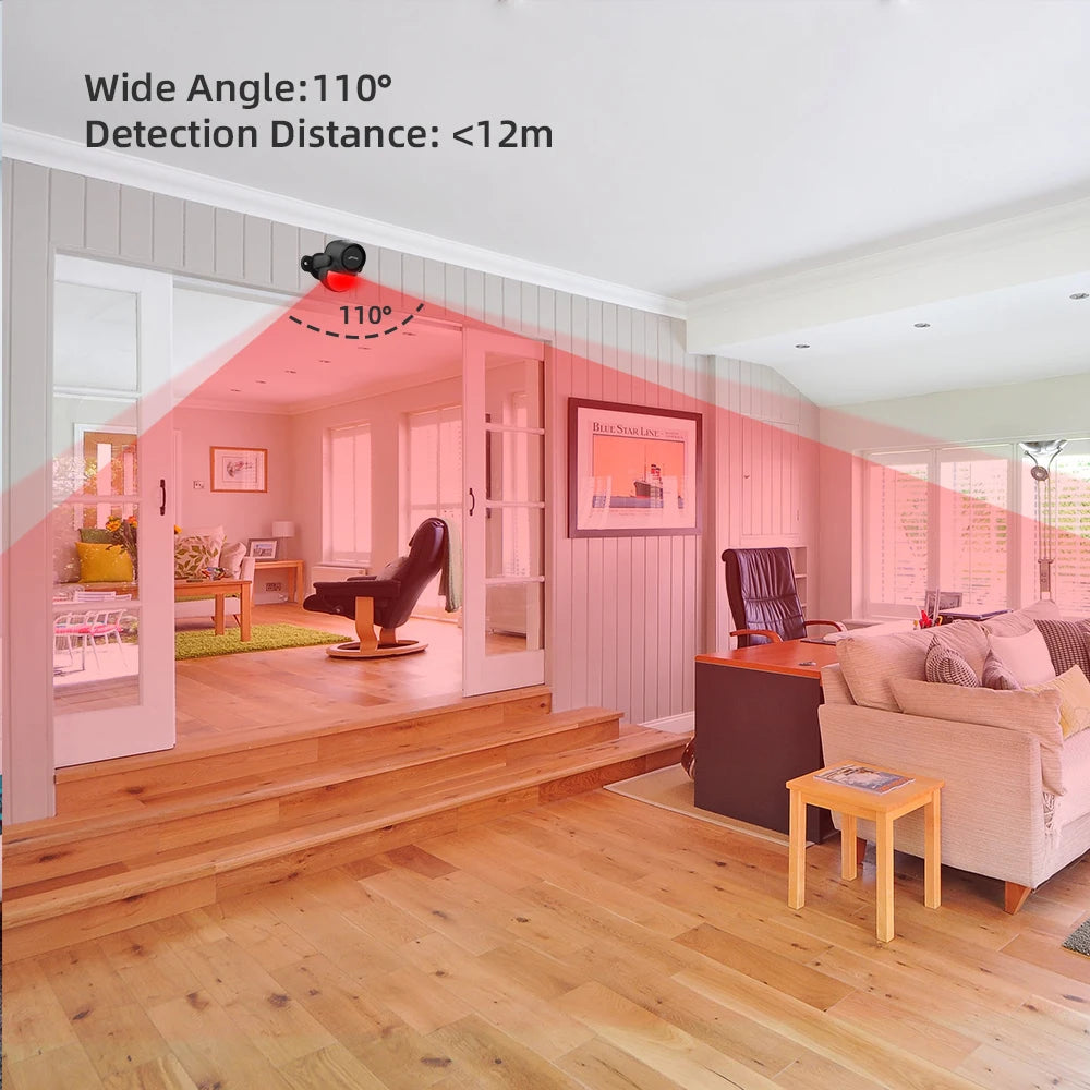 detector Motion Sensor Alarm with Remote Control .