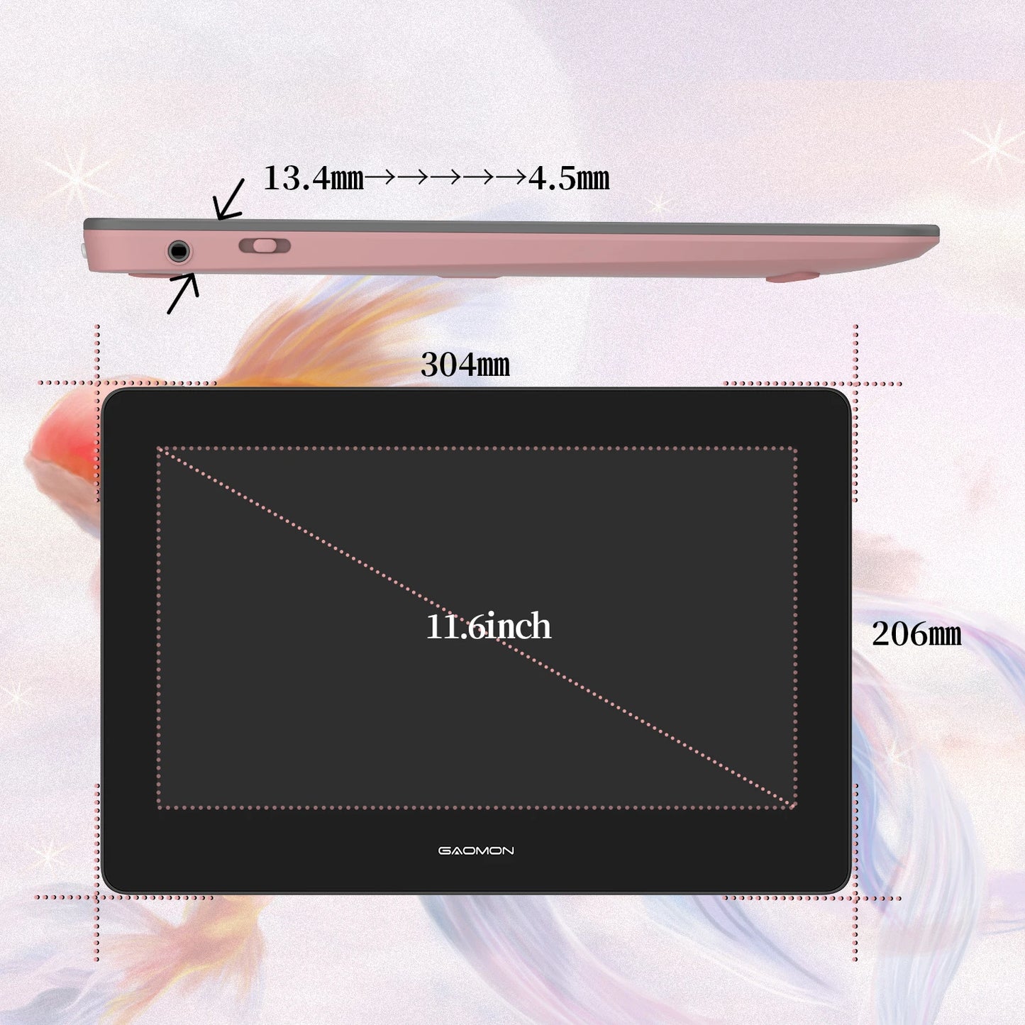 GAOMON 11.6 Inch Graphics Tablet Screen .